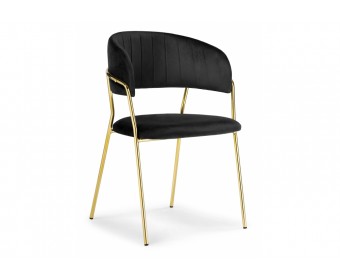 Стул на металлокаркасе Kamelia black / gold