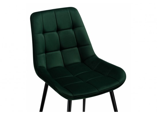 Стул на металлокаркасе Келми темно-зеленый / черный глянец в Набережных Челнах