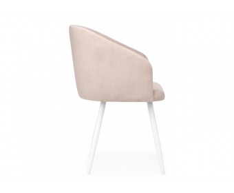 Стул на металлокаркасе Монер 360 латте (glory 10) / белый