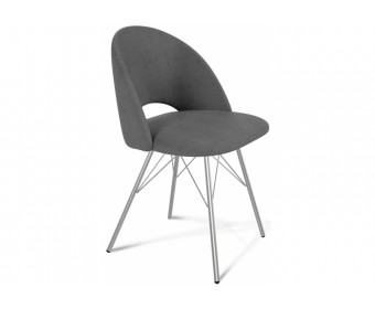 Стул на металлокаркасе SHT-ST34/S37 платиново-серый / хром лак