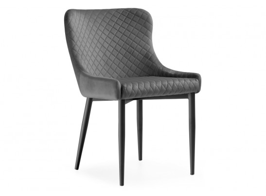 Стул на металлокаркасе Teo dark gray / black в Набережных Челнах
