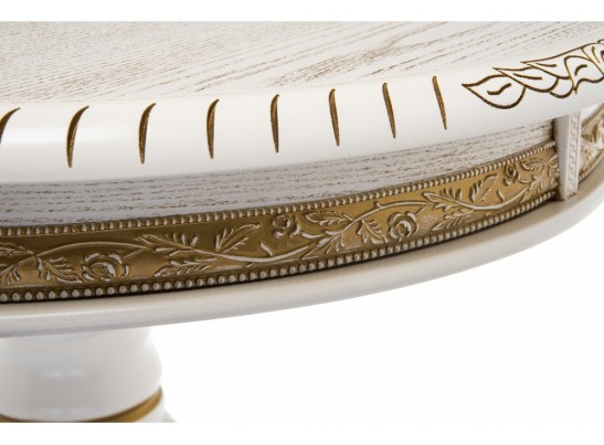 Журнальный столик Бернард 70х63 молочный с золотой патиной в Набережных Челнах