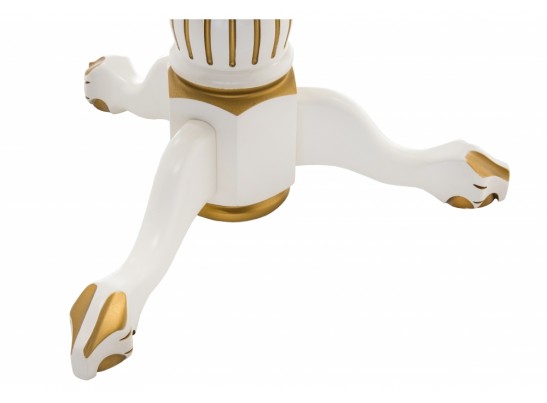 Журнальный столик Бернард 70х63 молочный с золотой патиной в Набережных Челнах