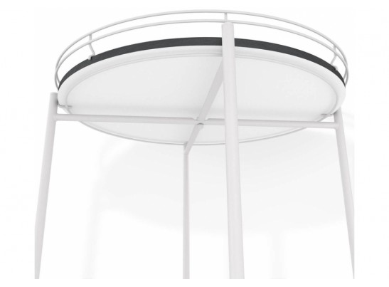 Журнальный столик Sheffilton SHT-CT20 каменный уголь / белый муар в Набережных Челнах