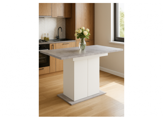 Деревянный стол Carla белый / цемент светлый в Набережных Челнах