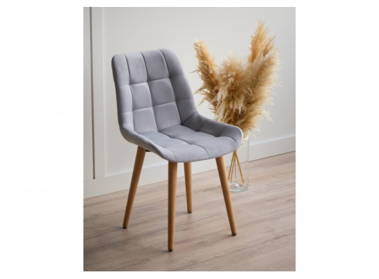 Деревянный стул Челси 360 светло-серый (zd 960) / светлое дерево в Набережных Челнах