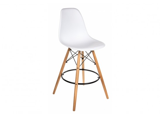 Барный стул Eames PC-007 белый в Набережных Челнах