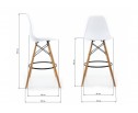 Барный стул Eames PC-007 белый в Набережных Челнах