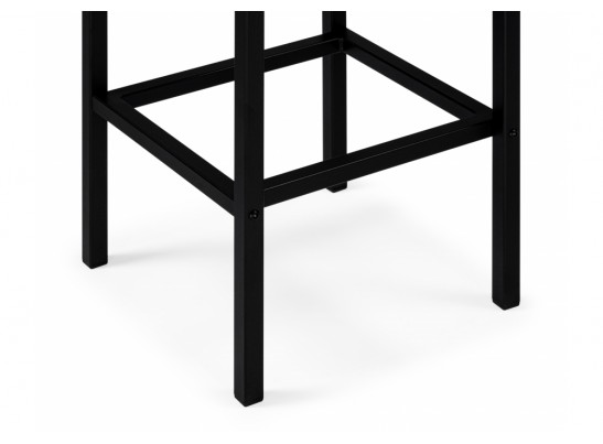 Барный стул Лофт кож.зам. черный / черный матовый в Набережных Челнах