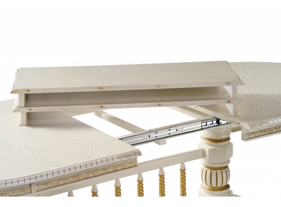 Деревянный стол Кантри крем с золотой патиной в Набережных Челнах