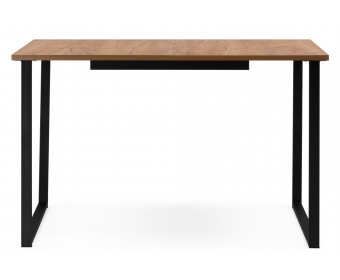 Деревянный стол Лиман 117 (157) x 77 дуб крафт золотой / черный матовый