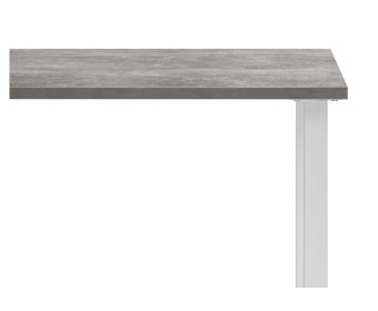 Деревянный стол Лиман 117 x 77 бетон светлый / белый матовый