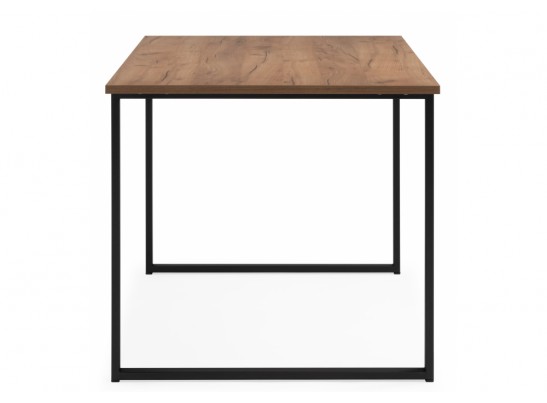 Деревянный стол Лиман 140 х 80 дуб крафт золотой / черный матовый в Набережных Челнах