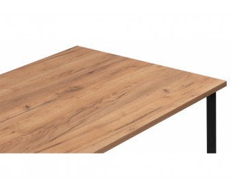 Деревянный стол Лиман 140 х 80 дуб крафт золотой / черный матовый