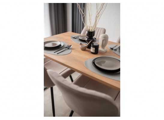 Деревянный стол Лиман 140 х 80 дуб крафт золотой / черный матовый в Набережных Челнах