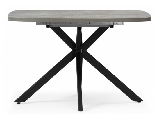 Деревянный стол Кортез 32 116(160)x77 раздвижной цемент / черный в Набережных Челнах