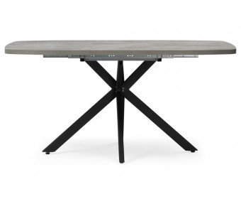 Деревянный стол Кортез 32 116(160)x77 раздвижной цемент / черный