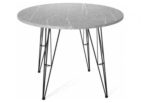 Деревянный стол SHT-TU10/90 черный муар / серый мрамор в Набережных Челнах