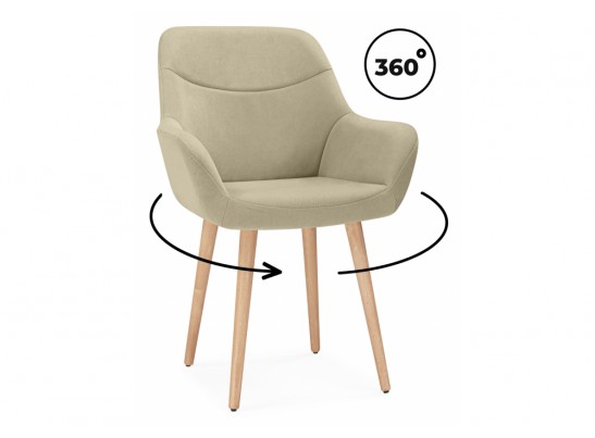 Деревянный стул Флюид 360 бежевый (zd 210) / светлое дерево в Набережных Челнах