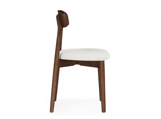 Деревянный стул Okava 1 бежевая рогожка / орех