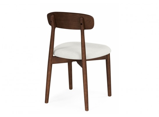 Деревянный стул Okava 1 бежевая рогожка / орех