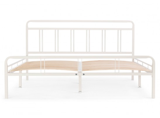 Двуспальная кровать Рейк 160х200 белая в Набережных Челнах