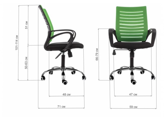 Компьютерное кресло Focus зеленое / черное в Набережных Челнах