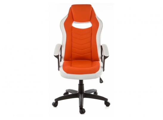 Компьютерное кресло Gamer белое / оранжевое в Набережных Челнах