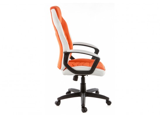 Компьютерное кресло Gamer белое / оранжевое в Набережных Челнах