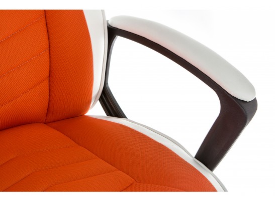 Компьютерное кресло Gamer белое / оранжевое в Набережных Челнах