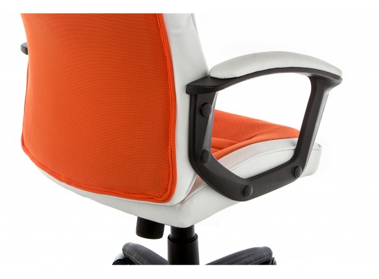 Компьютерное кресло Gamer белое / оранжевое в Набережных Челнах