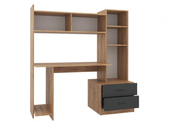 Компьютерный стол Бишоп 7 153х59х160 дуб крафт золотой / антрацит в Набережных Челнах