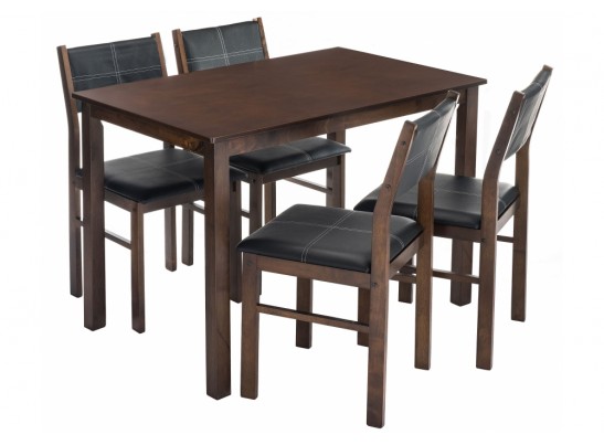 Обеденная группа Bahamas (стол и 4 стула) oak / black в Набережных Челнах