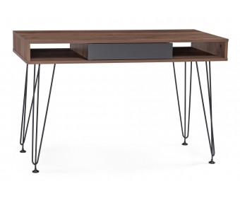 Письменный стол Хиргра 120х60х77 дуб табачный / графит / черный