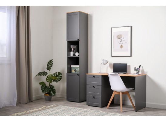 Письменный стол Опра серый графит / дуб золотой craft в Набережных Челнах