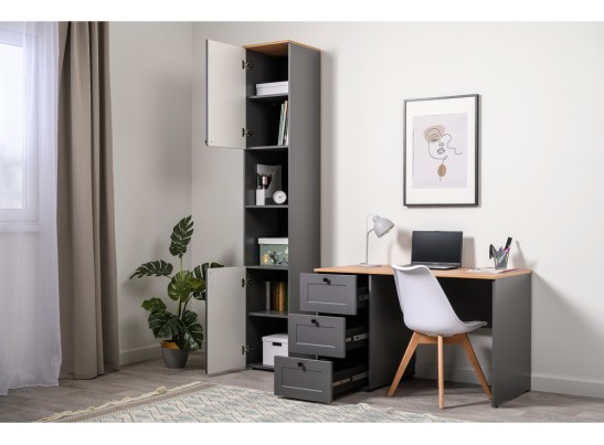 Письменный стол Опра серый графит / дуб золотой craft в Набережных Челнах