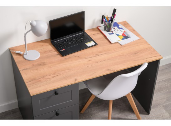 Письменный стол Опра серый графит / дуб золотой craft в Набережных Челнах