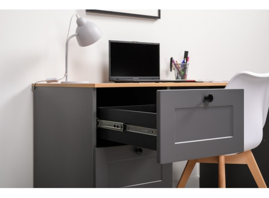 Письменный стол Опра серый графит / дуб золотой craft в Набережных Челнах