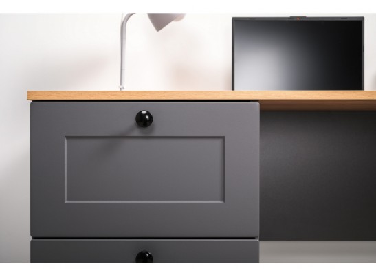 Письменный стол Опра серый графит / дуб золотой craft в Набережных Челнах