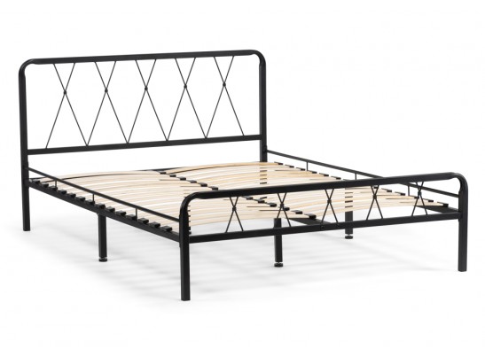 Полутораспальная кровать Иоханна 18 140х200 черная в Набережных Челнах