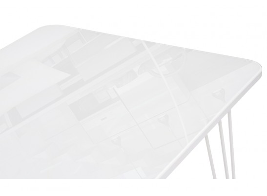 Стеклянный стол Хумфри белый в Набережных Челнах
