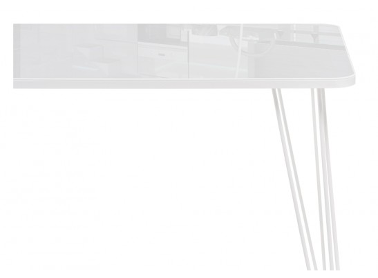 Стеклянный стол Хумфри белый в Набережных Челнах
