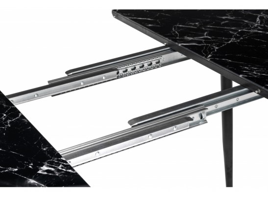 Стеклянный стол Кловис мрамор черный / черный в Набережных Челнах