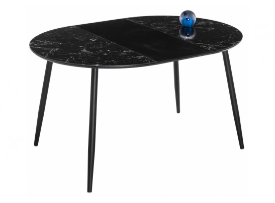 Стеклянный стол Кловис мрамор черный / черный в Набережных Челнах