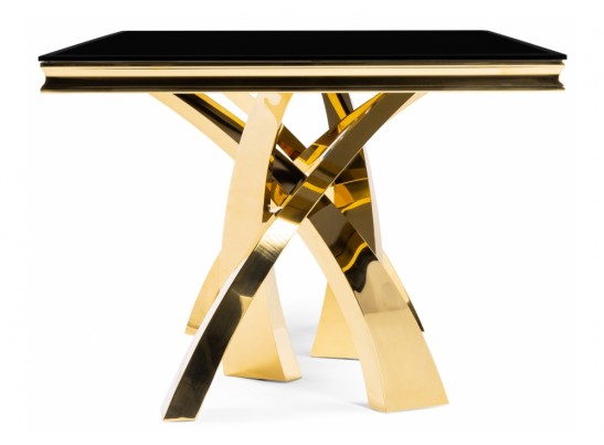 Стеклянный стол Komin 2 черный / золото в Набережных Челнах