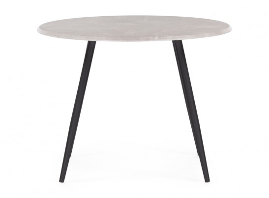 Деревянный стол Абилин 100х76 мрамор светло-серый / черный матовый в Набережных Челнах