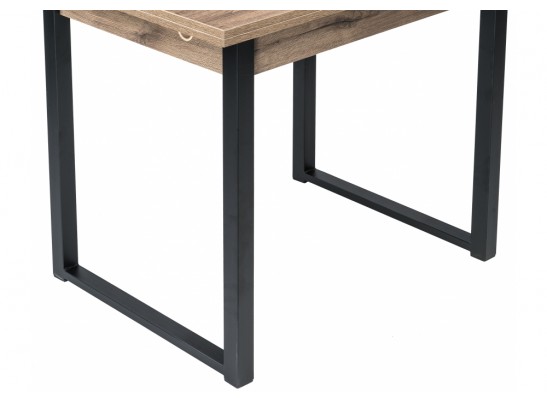 Стол Форли 90(150)х67х77 дуб велингтон / черный матовый