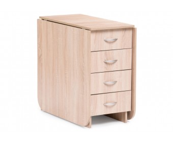 Стол-книжка Глория 606 М 182,2х78х75 с ящиками дуб сонома