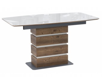 Стол на тумбе Фернан 140(180)х80х76 орех кантри / белый