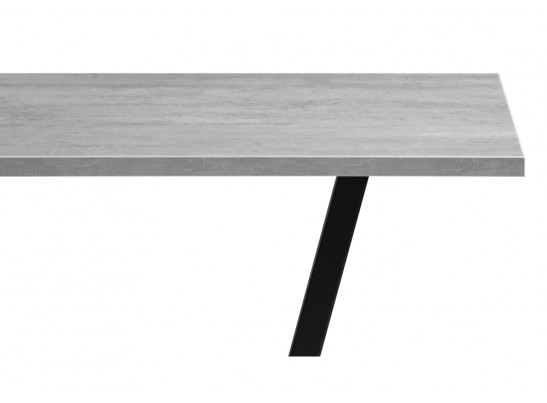 Стол на тумбе Мичиган Лофт 110х70х74 25 мм бетон / черный матовый в Набережных Челнах